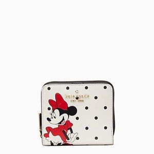 disney x kate spade new york minnie mouse zip around wallet